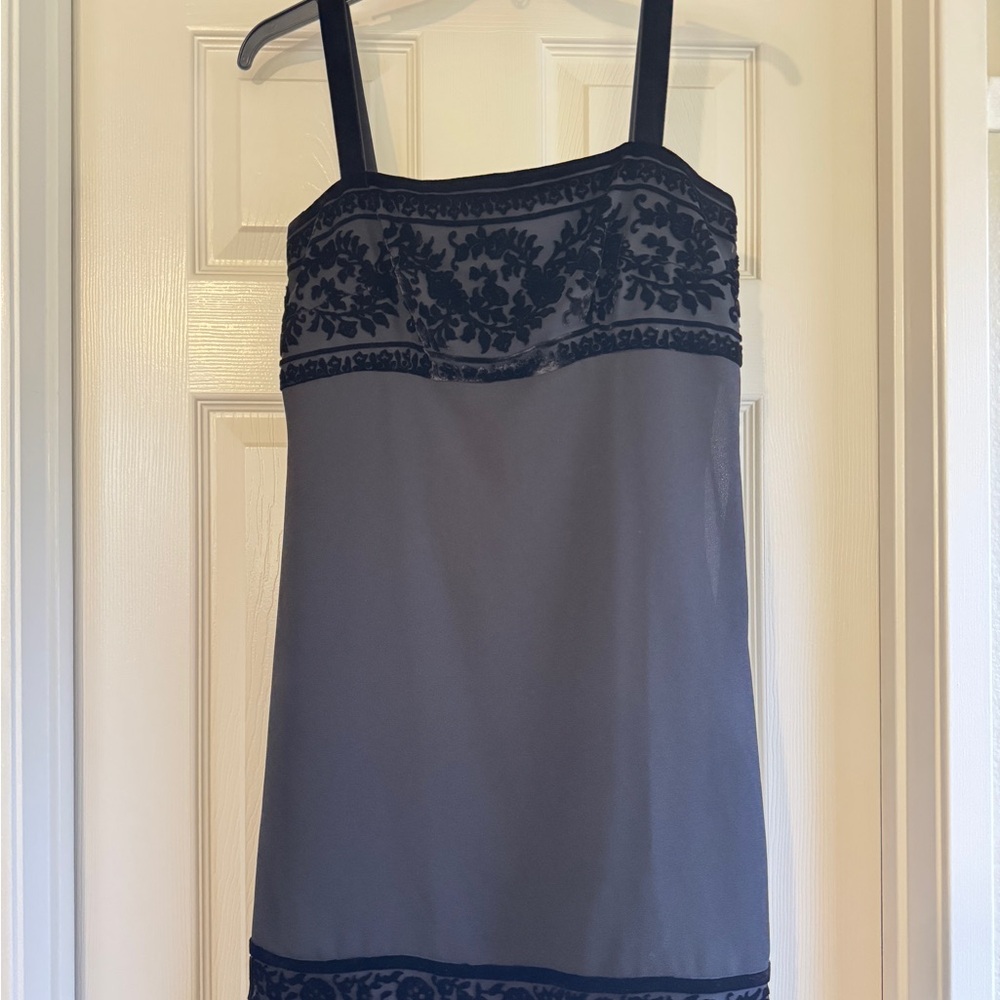 Vintage Women's Black Embroidered Dress